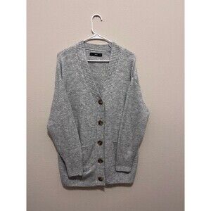 Mango Gray Women's Cardigan Sweater